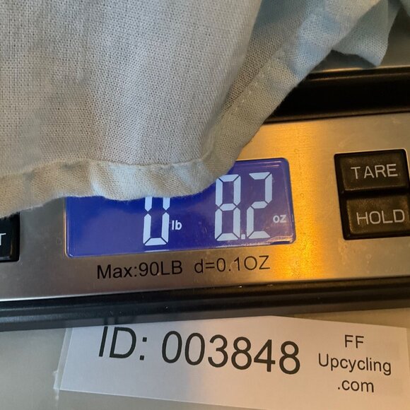 Fridaze XL Linen Aqua Light Blue Button Tunic Shirt 3/4 Sleeves Minimalist Coast - Picture 13 of 13